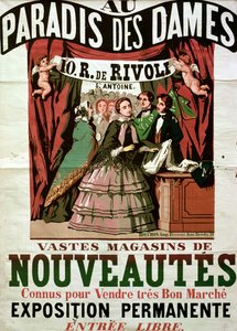 Cartaz publicitário &39;Au Paradis des Dames&39;, loja parisiense, 1856